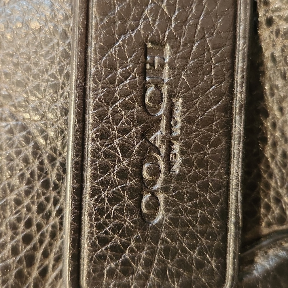 Coach Small Kelsey Tote Black Pebbled Leather - Picture 3 of 16
